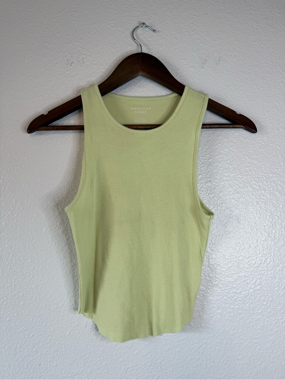 American Eagle Ribbed Tank Top Lime Green Size Small